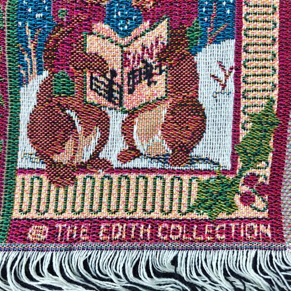 Vintage Tapestry Throw Blanket Christmas Goodwin Weavers Edith Collection 48x56 - Picture 7 of 9